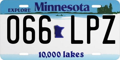 MN license plate 066LPZ
