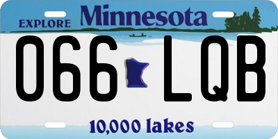 MN license plate 066LQB