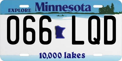MN license plate 066LQD