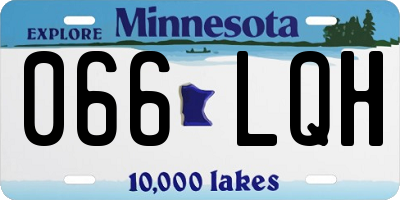 MN license plate 066LQH