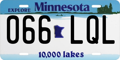 MN license plate 066LQL