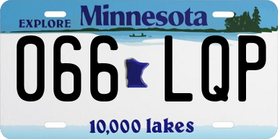 MN license plate 066LQP