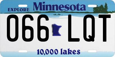 MN license plate 066LQT