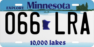 MN license plate 066LRA