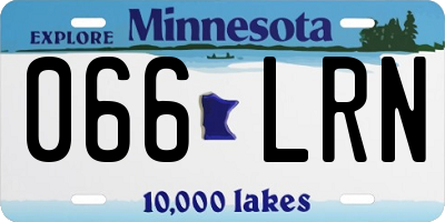 MN license plate 066LRN