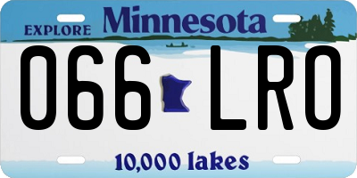 MN license plate 066LRO