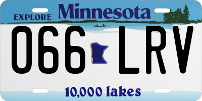 MN license plate 066LRV