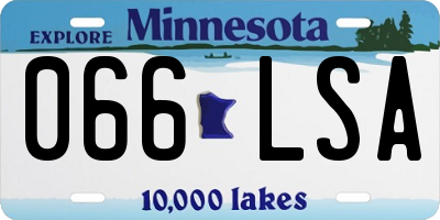 MN license plate 066LSA