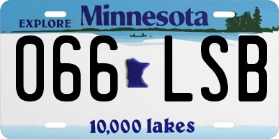 MN license plate 066LSB