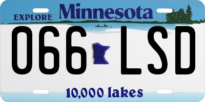 MN license plate 066LSD