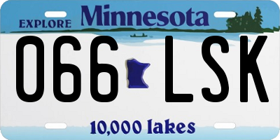 MN license plate 066LSK