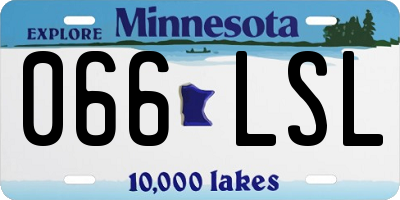 MN license plate 066LSL