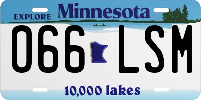MN license plate 066LSM