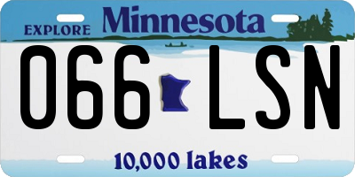 MN license plate 066LSN