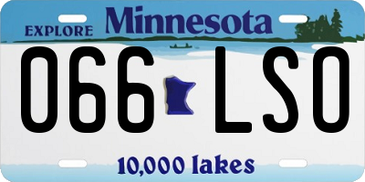 MN license plate 066LSO