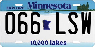 MN license plate 066LSW
