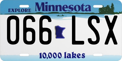 MN license plate 066LSX