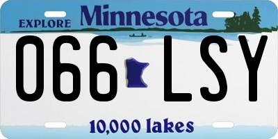 MN license plate 066LSY