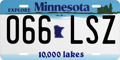 MN license plate 066LSZ