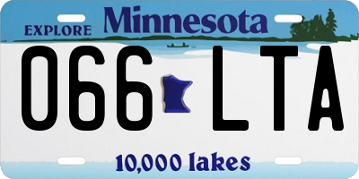 MN license plate 066LTA