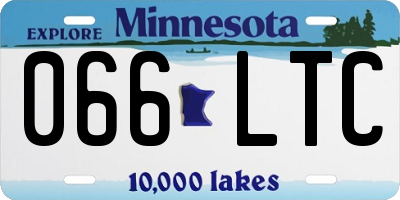 MN license plate 066LTC