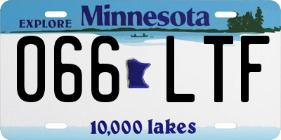 MN license plate 066LTF