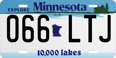 MN license plate 066LTJ