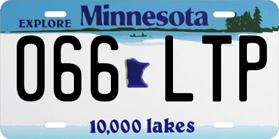 MN license plate 066LTP