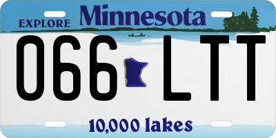MN license plate 066LTT