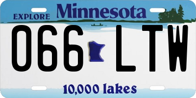 MN license plate 066LTW