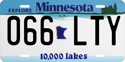 MN license plate 066LTY