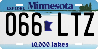 MN license plate 066LTZ