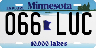 MN license plate 066LUC