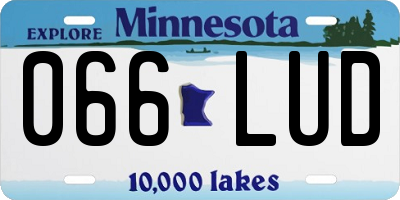 MN license plate 066LUD