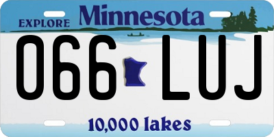 MN license plate 066LUJ