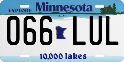 MN license plate 066LUL