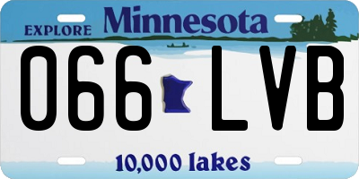 MN license plate 066LVB