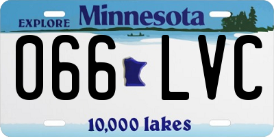 MN license plate 066LVC