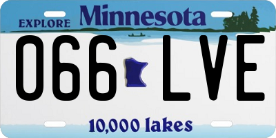 MN license plate 066LVE