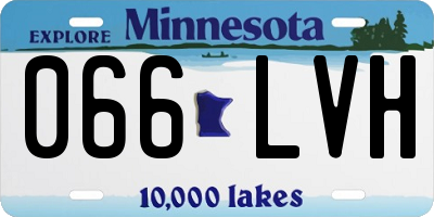 MN license plate 066LVH
