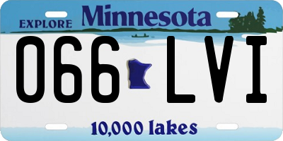 MN license plate 066LVI