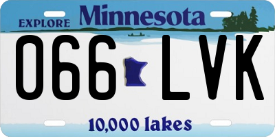 MN license plate 066LVK