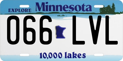 MN license plate 066LVL