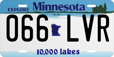MN license plate 066LVR