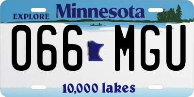 MN license plate 066MGU