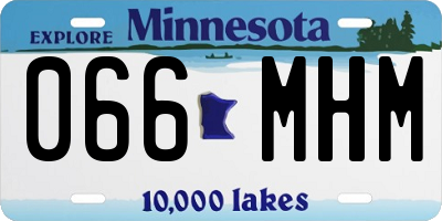 MN license plate 066MHM
