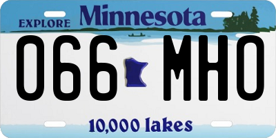 MN license plate 066MHO