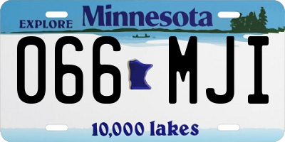 MN license plate 066MJI