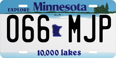 MN license plate 066MJP