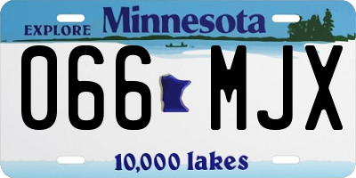 MN license plate 066MJX